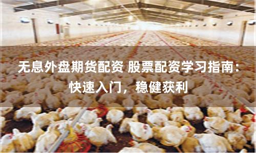 无息外盘期货配资 股票配资学习指南：快速入门，稳健获利