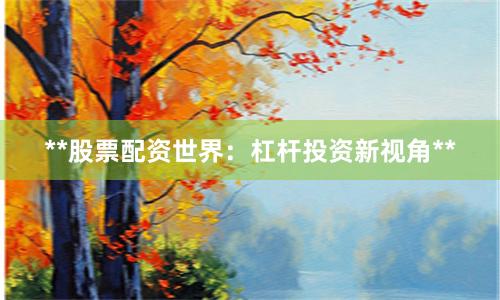 **股票配资世界：杠杆投资新视角**